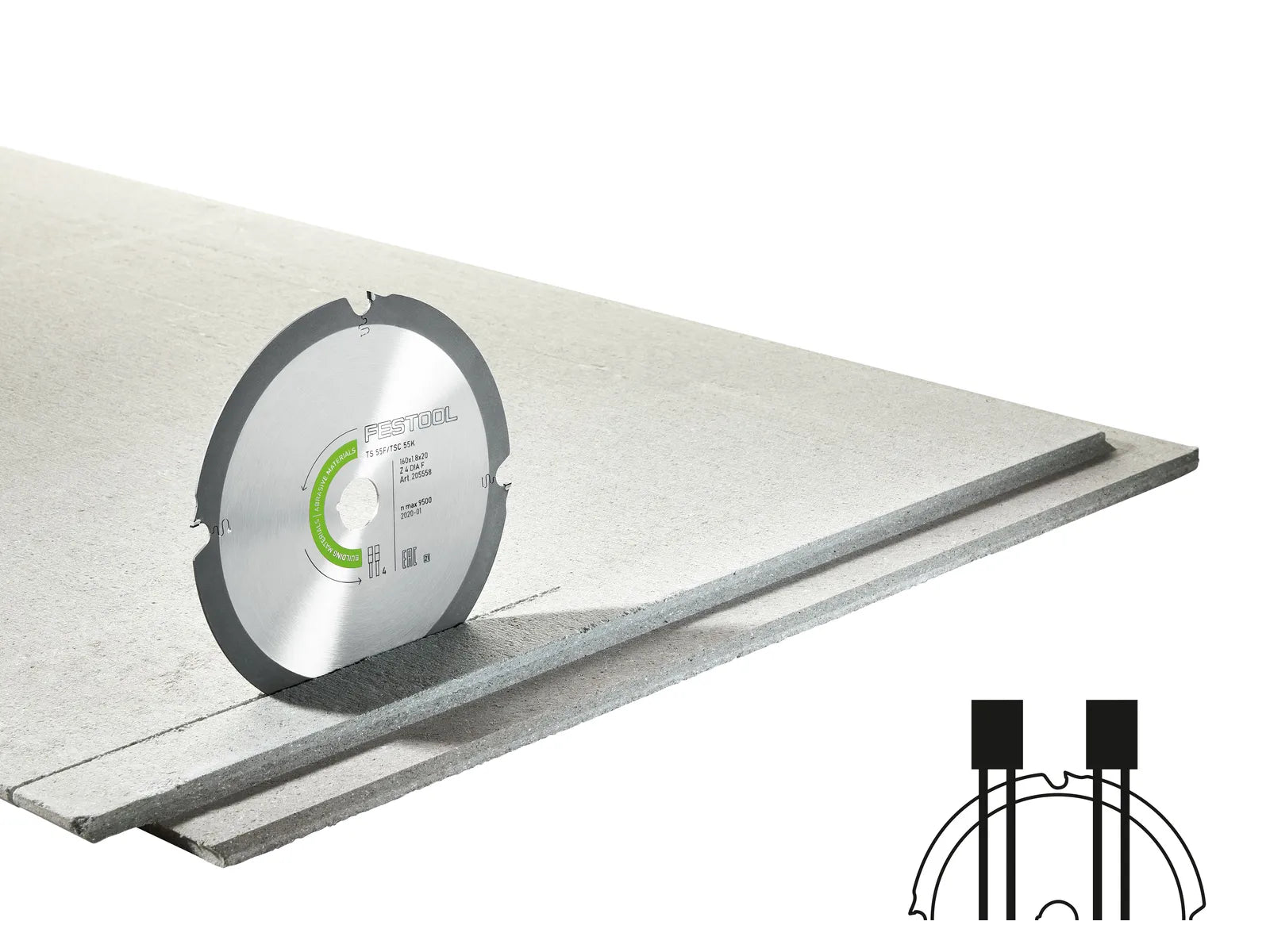 FESTOOL ACCESSORY 205769 Diamond circular saw blade DIA 168x1.8x20 F4 ABRASIVE MATERIALS