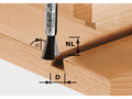FESTOOL ACCESSORY 490990 HW S8 D14.3/13.5/15 degree Dovetail cutter HW shank 8 mm