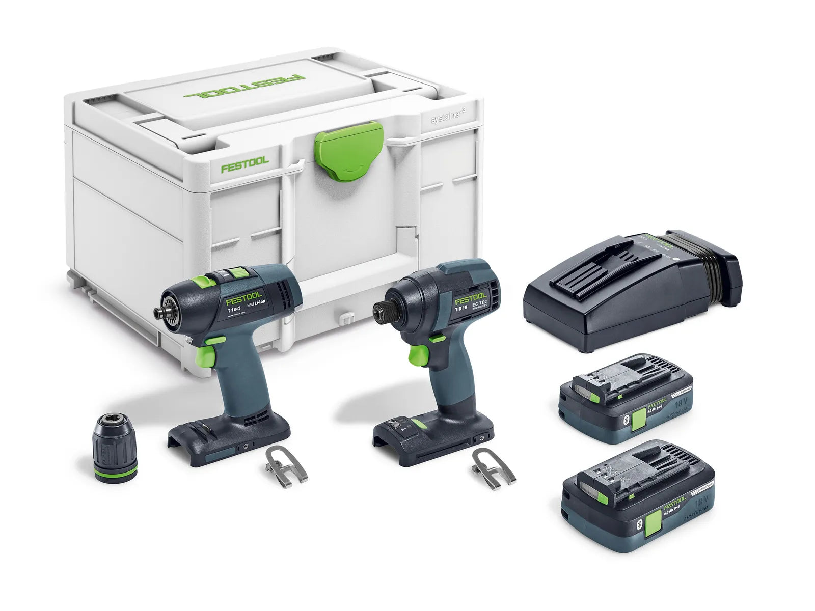 FESTOOL 577245 Cordless Twinpack impact TID 18 HPC 4.0 I-Set T18 GB