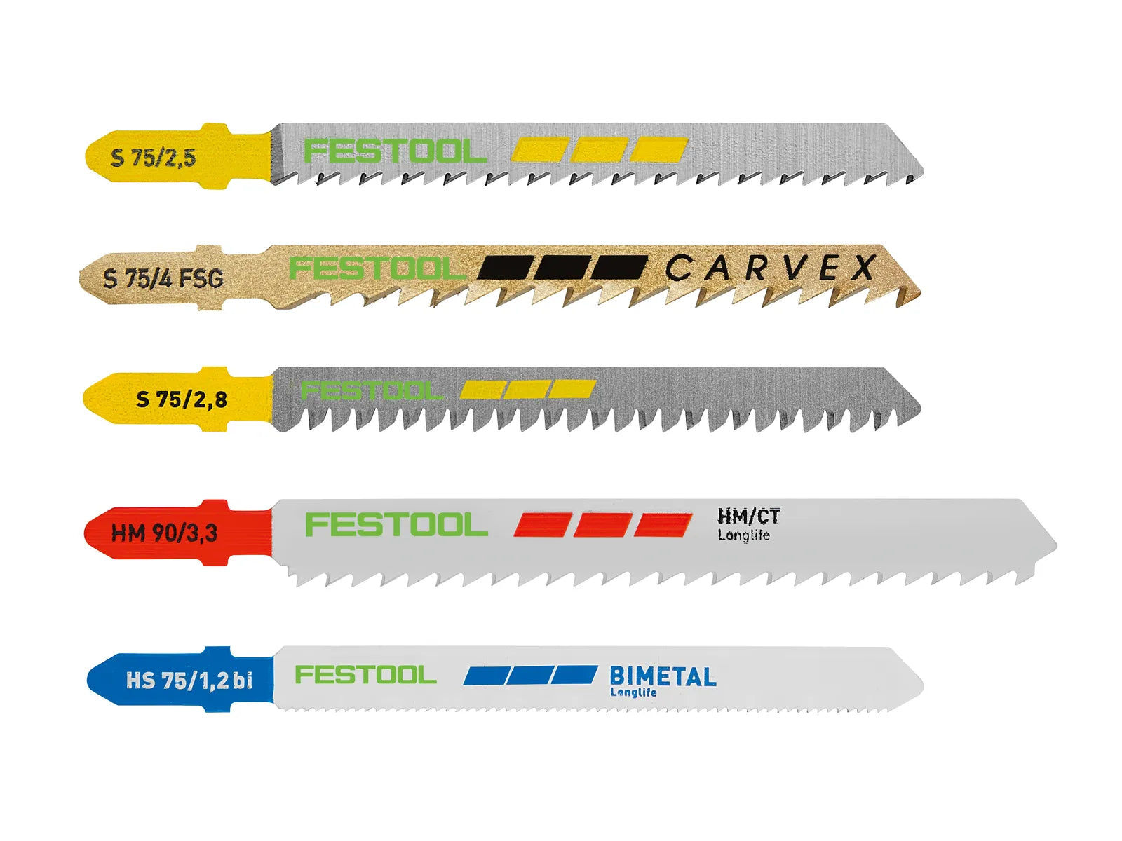 FESTOOL ACCESSORY 578071 Jigsaw blade set STS-Sort/21 W/P/M