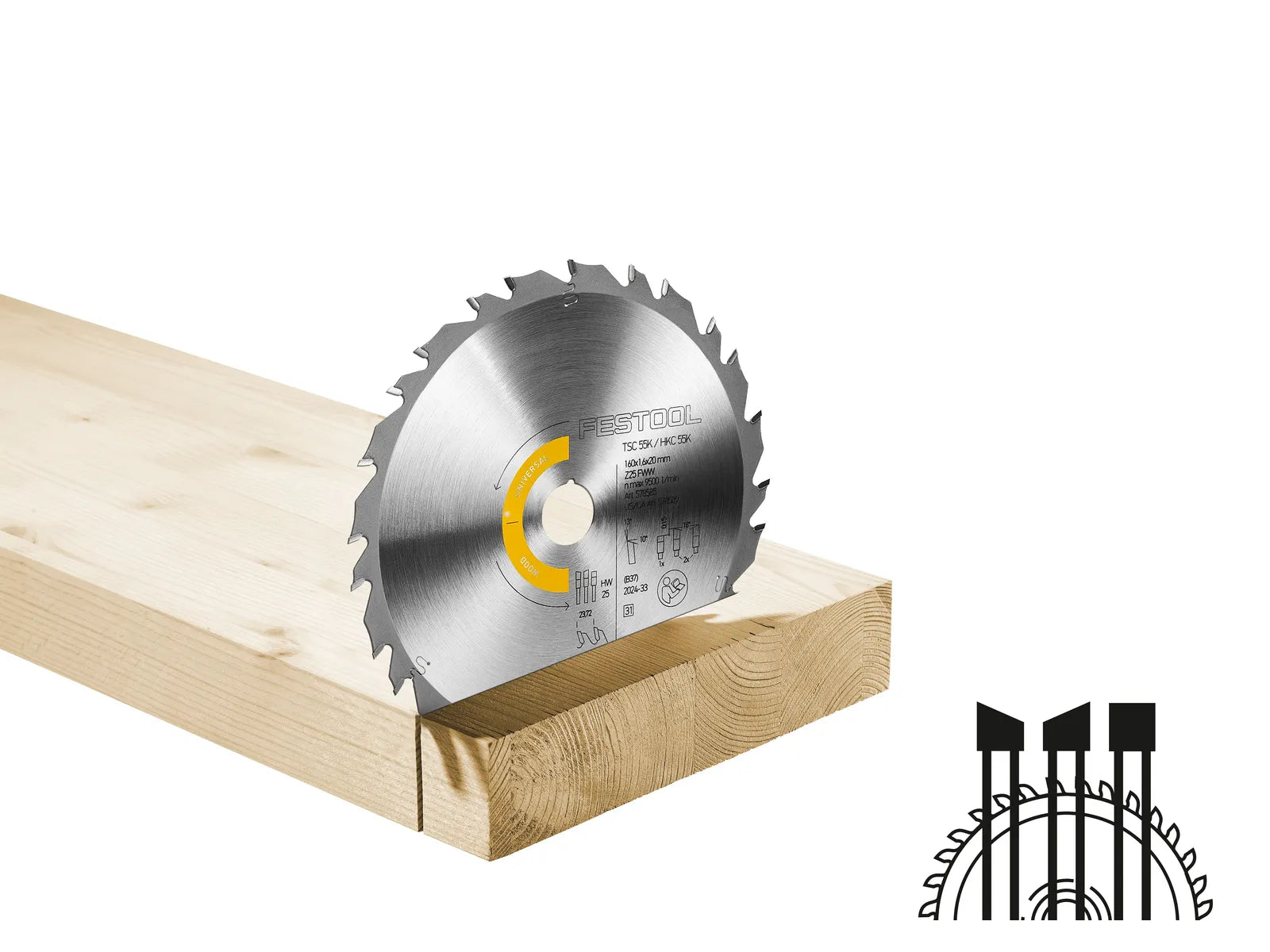 FESTOOL ACCESSORY 578585 HW 160x1.6x20 FWW25 Circular saw blade